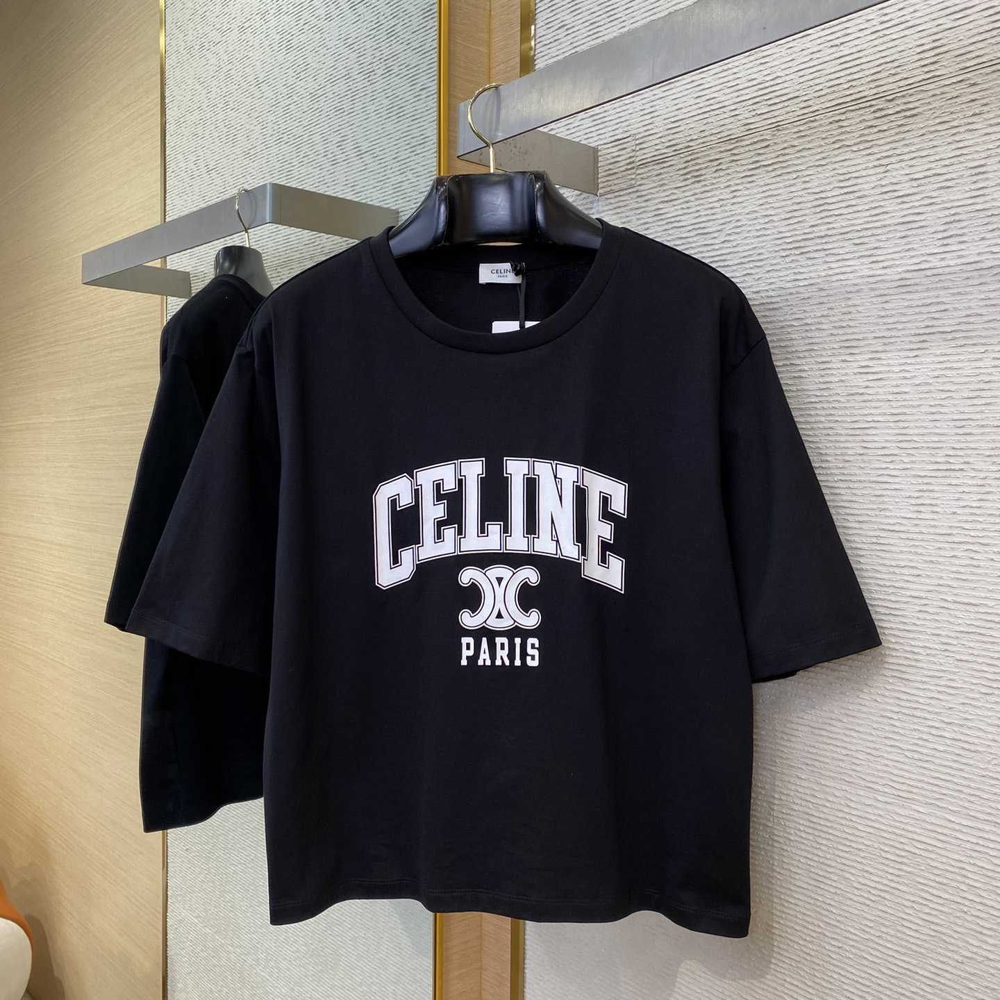 Celine Loose T-shirt In Cotton Jersey - DesignerGu