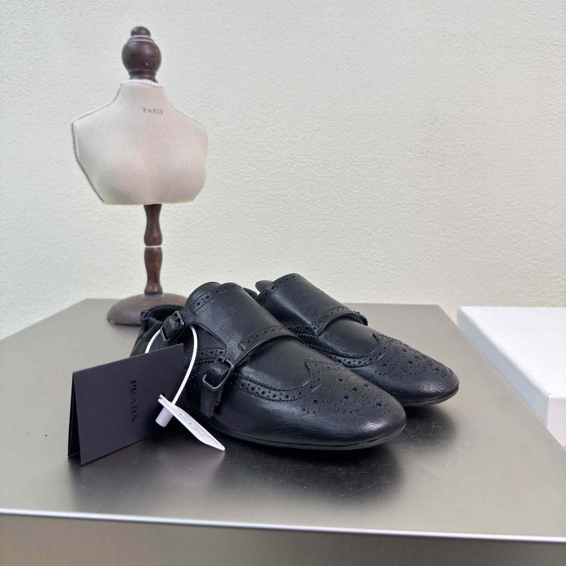 Prada Shuffle Double Monk Strap Shoes - DesignerGu